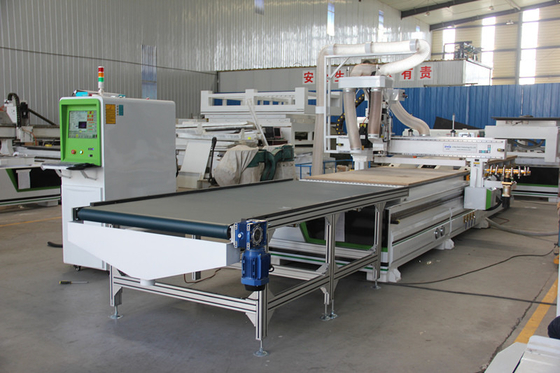 auto loading and unloading nesting cnc router machine for wood furniture production